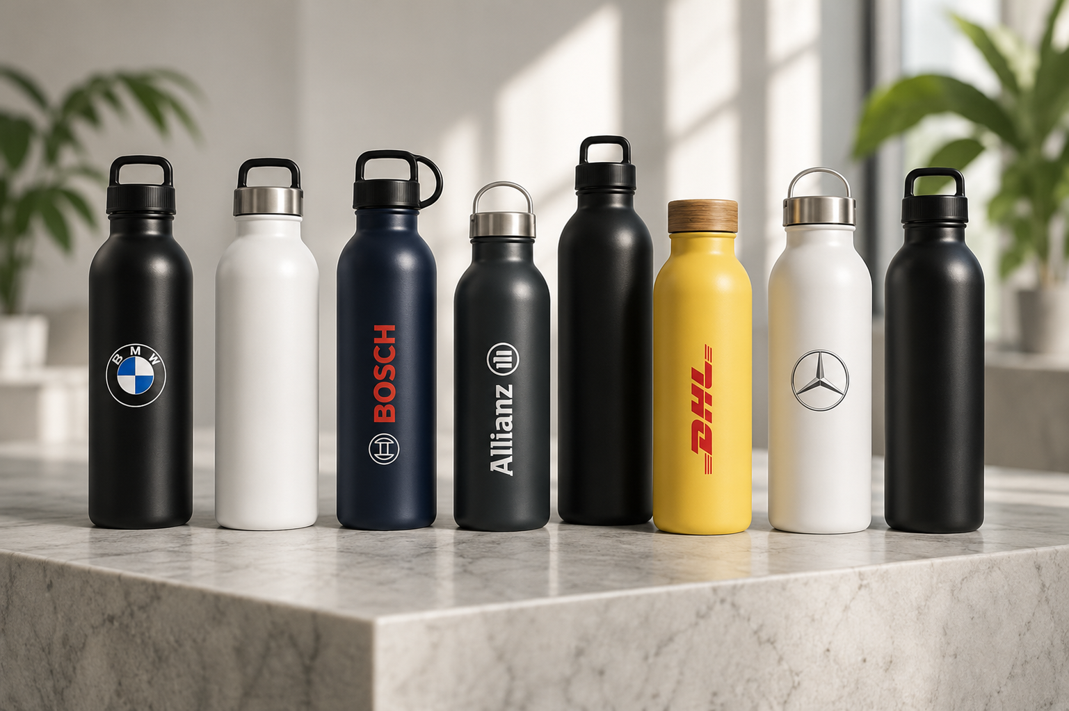 Premiumflaschen mit Logos